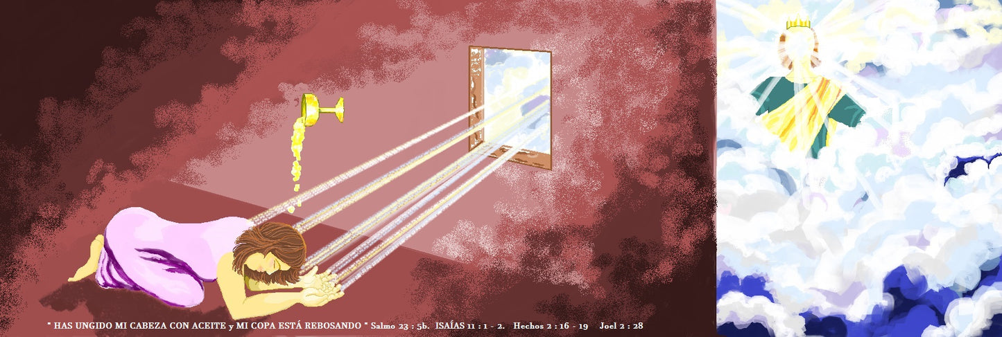 Arte digital. Serie Visiones proféticas. Obra 2 "Has ungido mi cabeza con aceite y mi copa está rebosando""