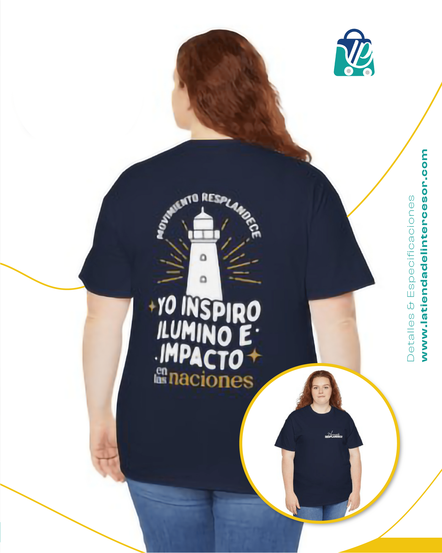 Camiseta unisex "Yo inspiro, yo ilumino e impacto en las naciones"