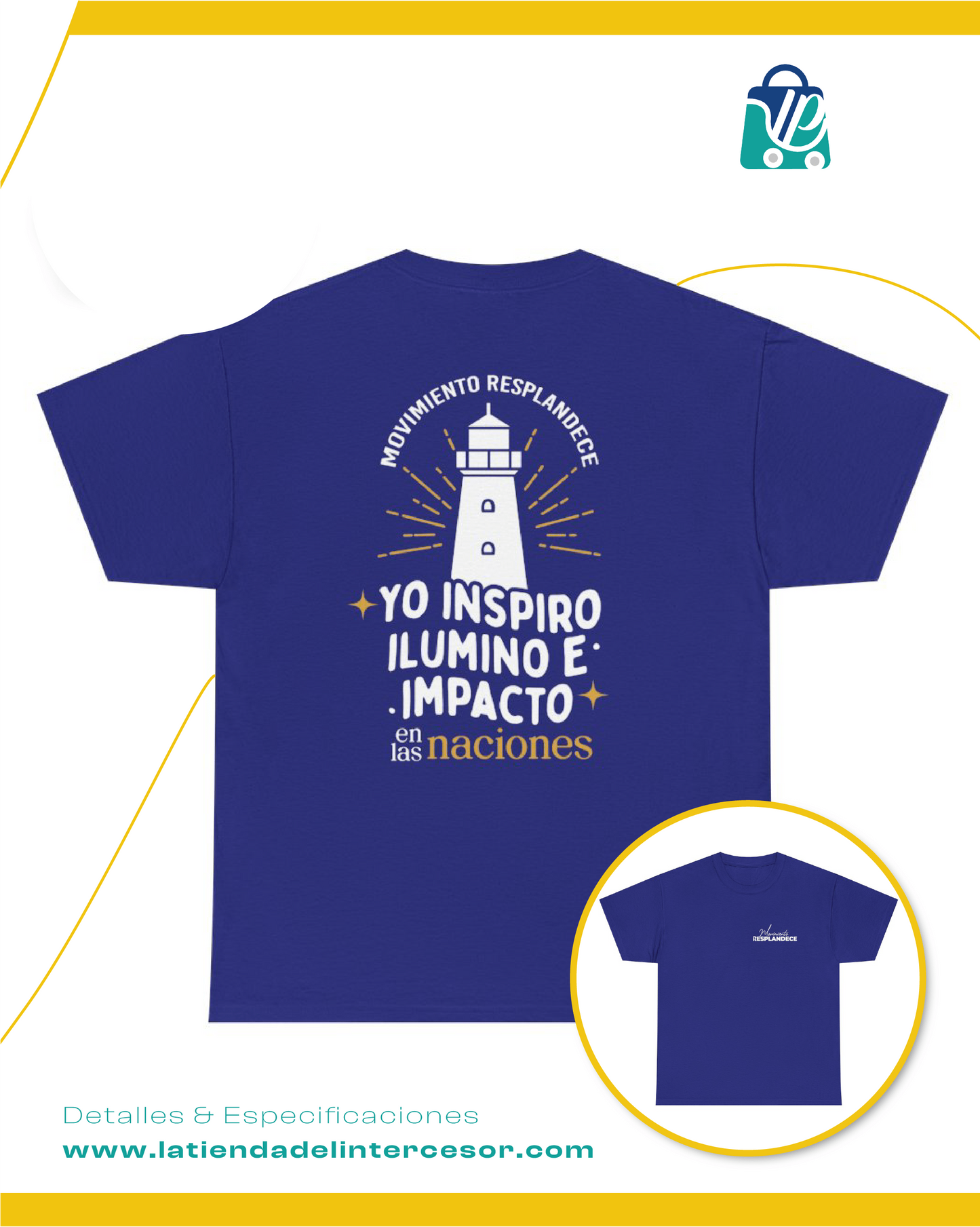 Camiseta unisex "Yo inspiro, yo ilumino e impacto en las naciones"